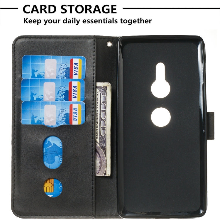 For Sony Xperia XZ2 Zipper Horizontal Flip Leather Case with Wallet & Holder & Card Slots