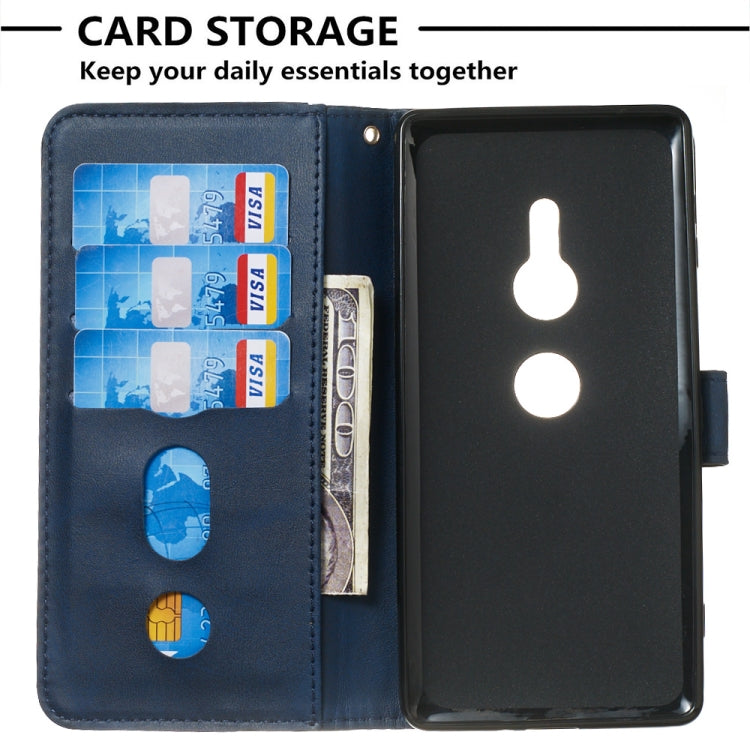 For Sony Xperia XZ2 Zipper Horizontal Flip Leather Case with Wallet & Holder & Card Slots