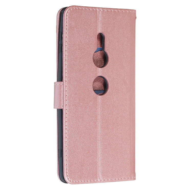 For Sony Xperia XZ2 Zipper Horizontal Flip Leather Case with Wallet & Holder & Card Slots