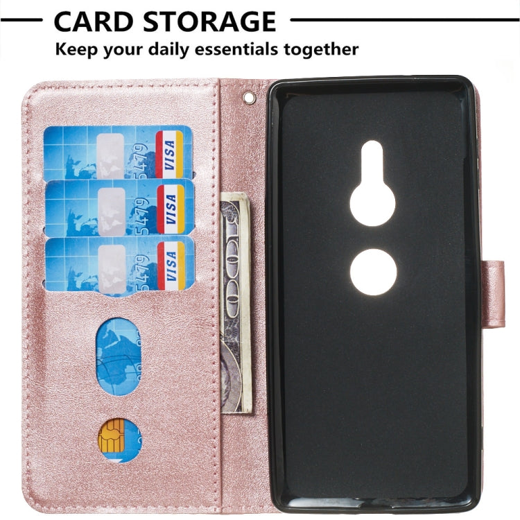For Sony Xperia XZ2 Zipper Horizontal Flip Leather Case with Wallet & Holder & Card Slots