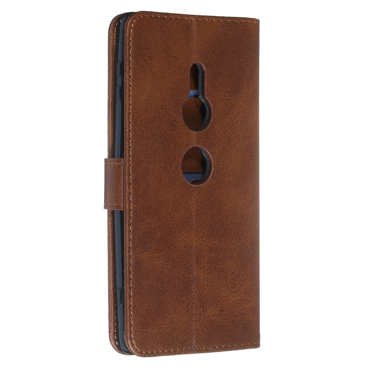 For Sony Xperia XZ2 Zipper Horizontal Flip Leather Case with Wallet & Holder & Card Slots