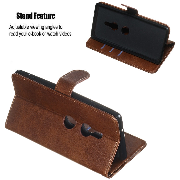 For Sony Xperia XZ2 Zipper Horizontal Flip Leather Case with Wallet & Holder & Card Slots
