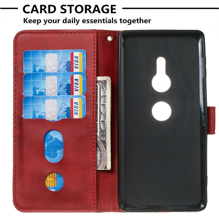 For Sony Xperia XZ2 Zipper Horizontal Flip Leather Case with Wallet & Holder & Card Slots