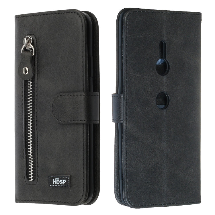 For Sony Xperia XZ3 Zipper Horizontal Flip Leather Case with Wallet & Holder & Card Slots