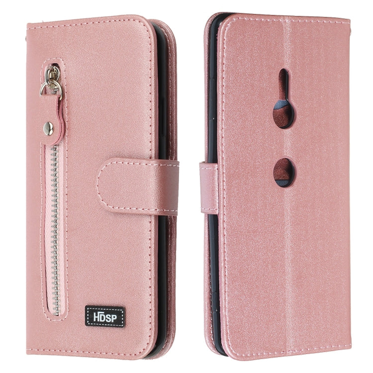 For Sony Xperia XZ3 Zipper Horizontal Flip Leather Case with Wallet & Holder & Card Slots