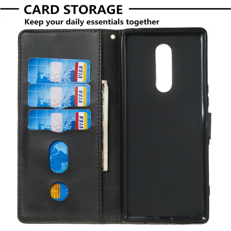 For Sony Xperia 1 Zipper Horizontal Flip Leather Case with Wallet & Holder & Card Slots