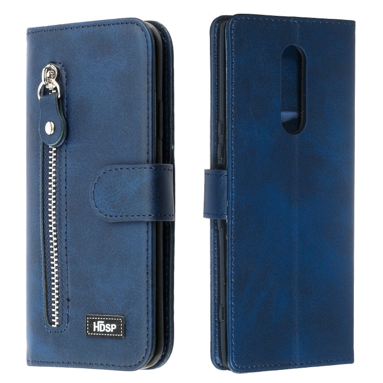 For Sony Xperia 1 Zipper Horizontal Flip Leather Case with Wallet & Holder & Card Slots
