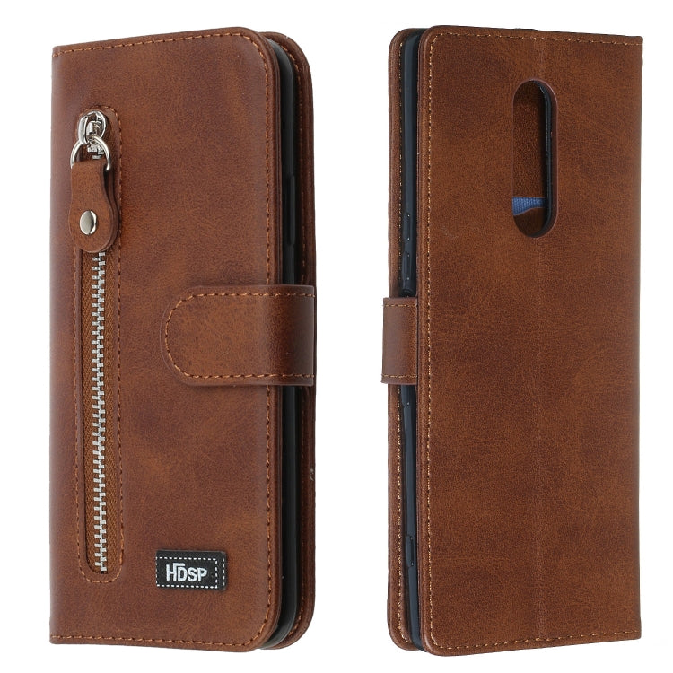 For Sony Xperia 1 Zipper Horizontal Flip Leather Case with Wallet & Holder & Card Slots