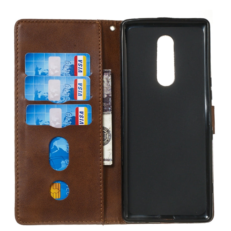 For Sony Xperia 1 Zipper Horizontal Flip Leather Case with Wallet & Holder & Card Slots