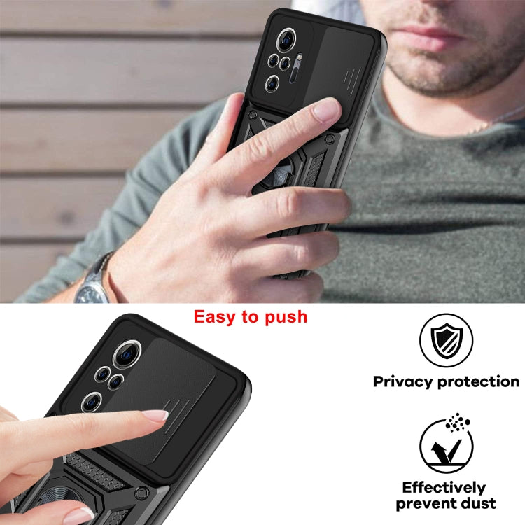 For Xiaomi Redmi Note 10 Pro Sliding Camera Cover Design TPU+PC Protective Case