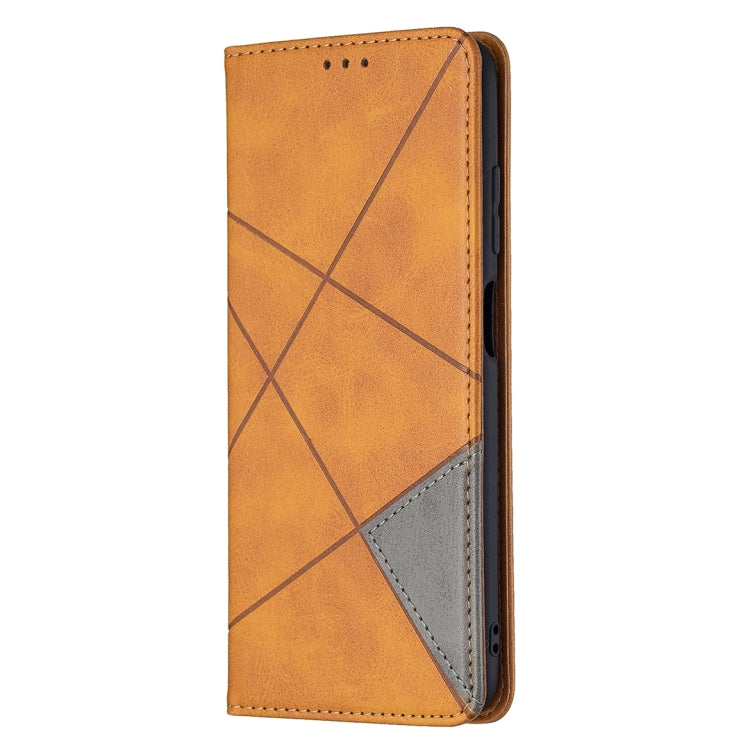 For Samsung Galaxy A03s 164mm Rhombus Texture Horizontal Flip Magnetic Leather Case with Holder & Card Slots