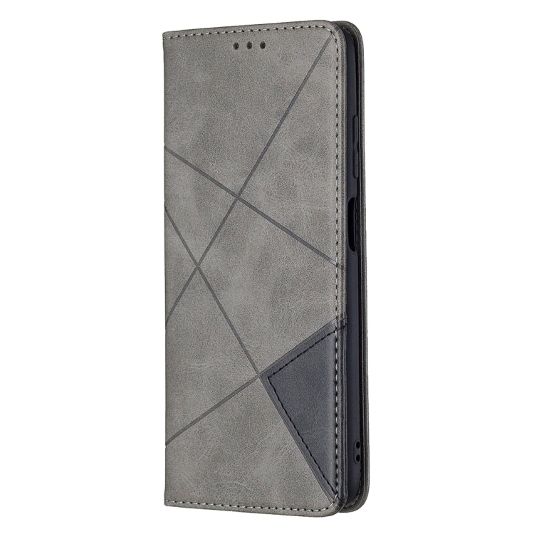 For Samsung Galaxy A03s 164mm Rhombus Texture Horizontal Flip Magnetic Leather Case with Holder & Card Slots