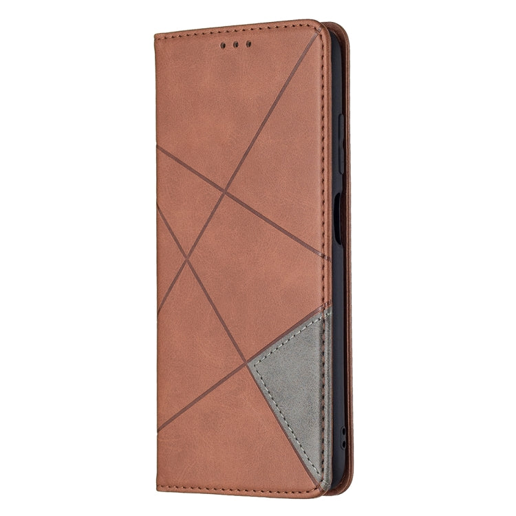 For Samsung Galaxy A03s 164mm Rhombus Texture Horizontal Flip Magnetic Leather Case with Holder & Card Slots