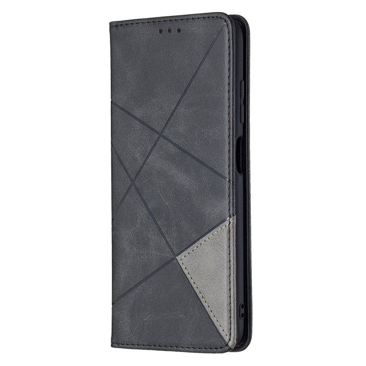 For Samsung Galaxy A03s 164mm Rhombus Texture Horizontal Flip Magnetic Leather Case with Holder & Card Slots
