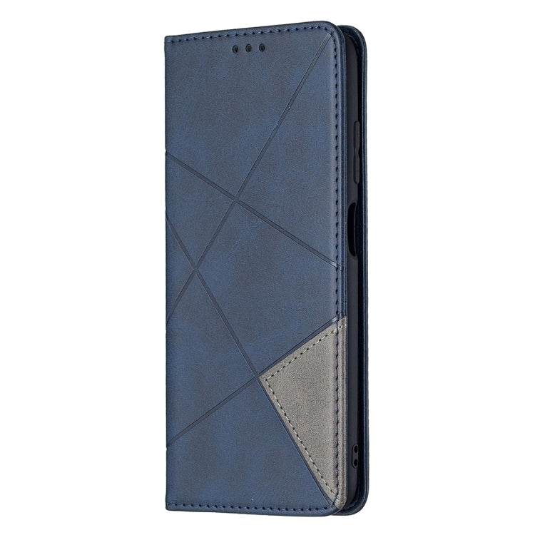 For Samsung Galaxy A03s 164mm Rhombus Texture Horizontal Flip Magnetic Leather Case with Holder & Card Slots
