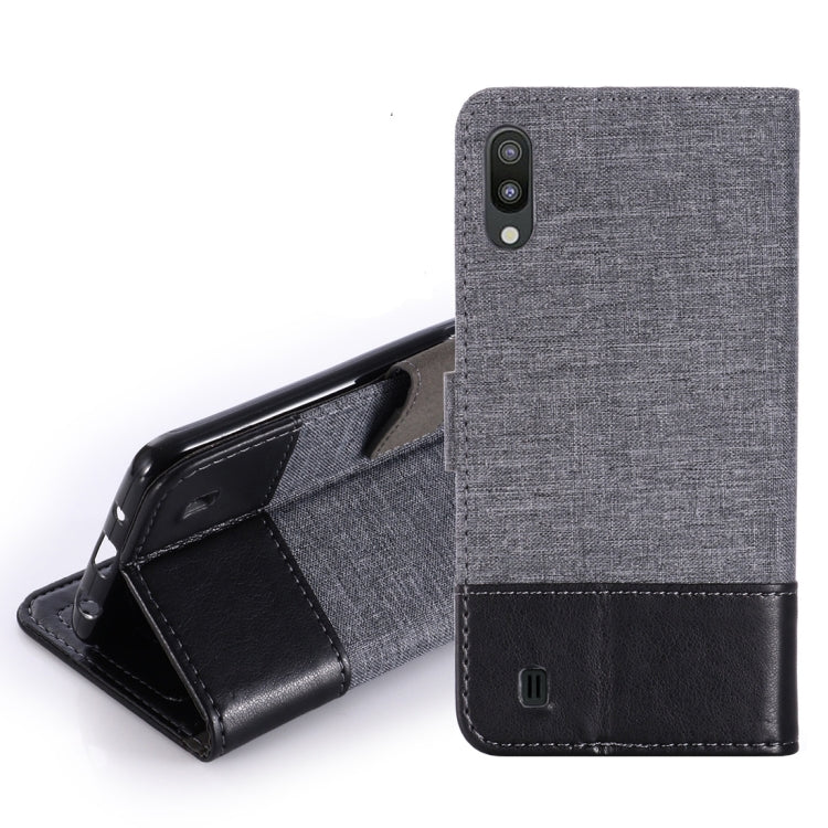 For Galaxy M10 MUXMA MX102 Horizontal Flip Canvas Leather Case with Stand & Card Slot & Wallet Function
