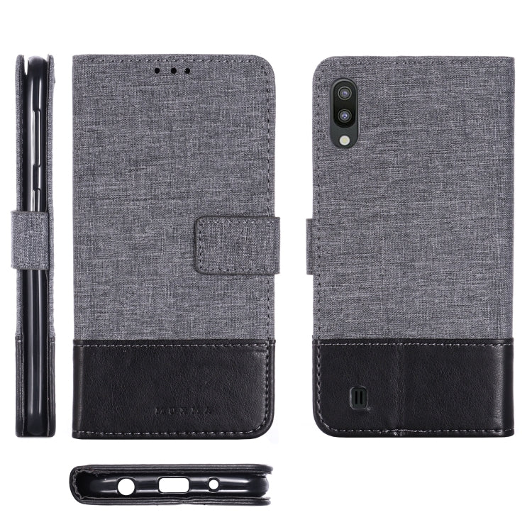For Galaxy M10 MUXMA MX102 Horizontal Flip Canvas Leather Case with Stand & Card Slot & Wallet Function