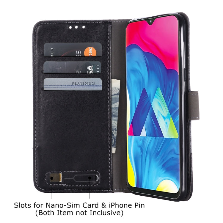 For Galaxy M10 MUXMA MX102 Horizontal Flip Canvas Leather Case with Stand & Card Slot & Wallet Function
