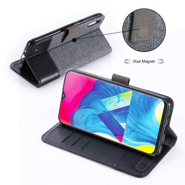 For Galaxy M10 MUXMA MX102 Horizontal Flip Canvas Leather Case with Stand & Card Slot & Wallet Function