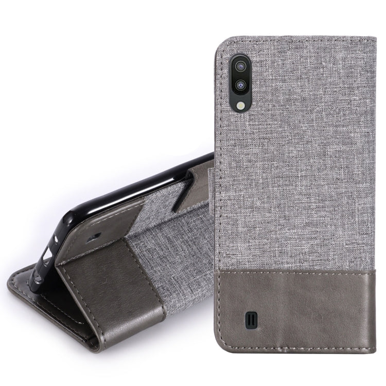 For Galaxy M10 MUXMA MX102 Horizontal Flip Canvas Leather Case with Stand & Card Slot & Wallet Function