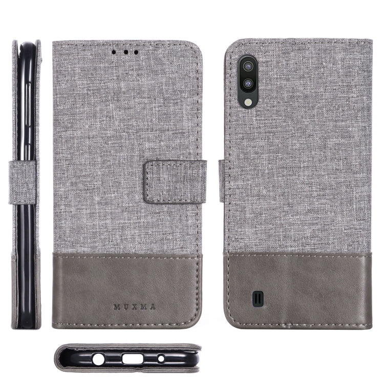 For Galaxy M10 MUXMA MX102 Horizontal Flip Canvas Leather Case with Stand & Card Slot & Wallet Function