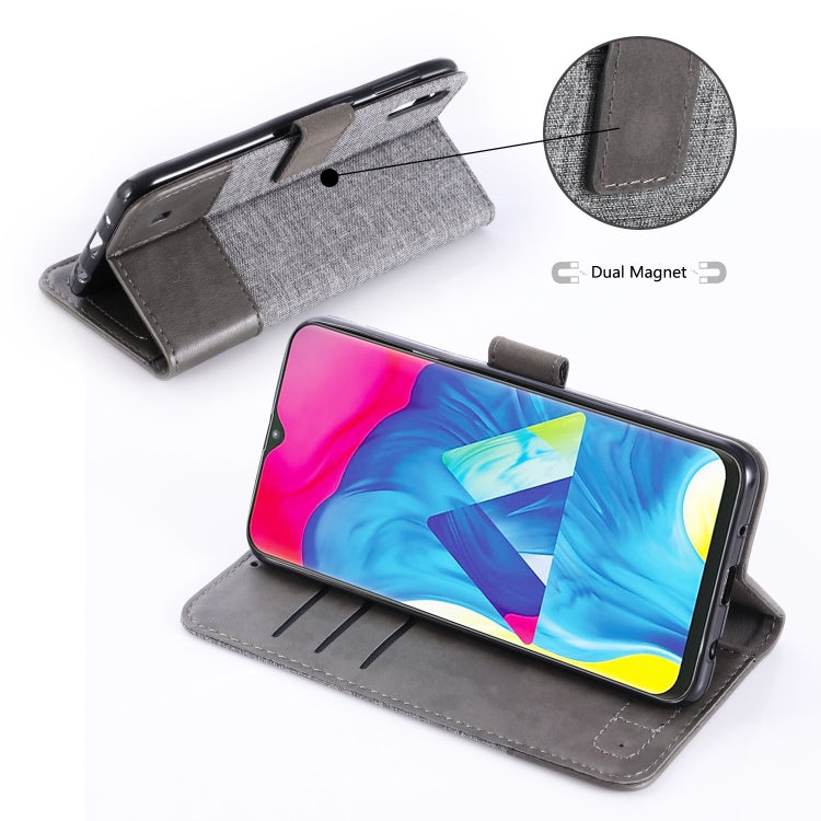 For Galaxy M10 MUXMA MX102 Horizontal Flip Canvas Leather Case with Stand & Card Slot & Wallet Function