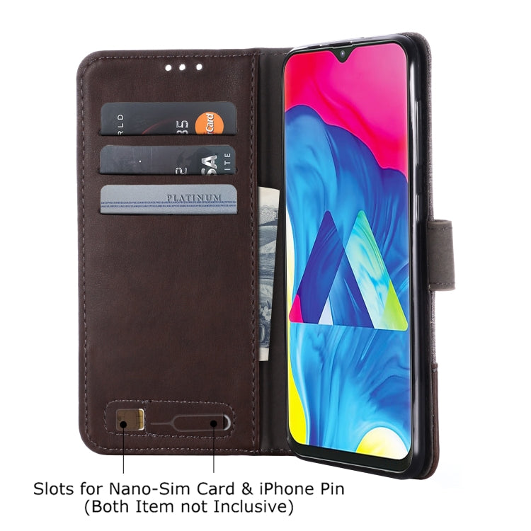 For Galaxy M10 MUXMA MX102 Horizontal Flip Canvas Leather Case with Stand & Card Slot & Wallet Function