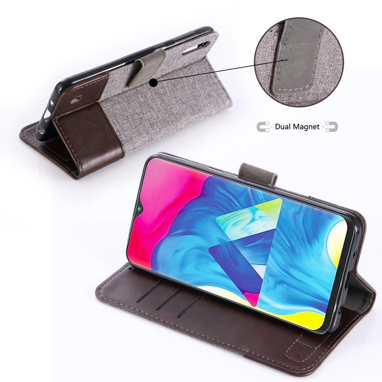 For Galaxy M10 MUXMA MX102 Horizontal Flip Canvas Leather Case with Stand & Card Slot & Wallet Function