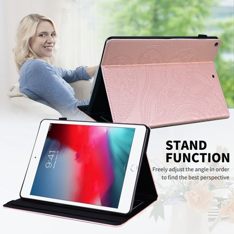 Peacock Tail Embossing Pattern Horizontal Flip Leather Case with Holder & Card Slots & Wallet & Anti Skid Strip & Wake-up / Sleep Function For iPad mini 5 / 4 / 3 / 2 / 1