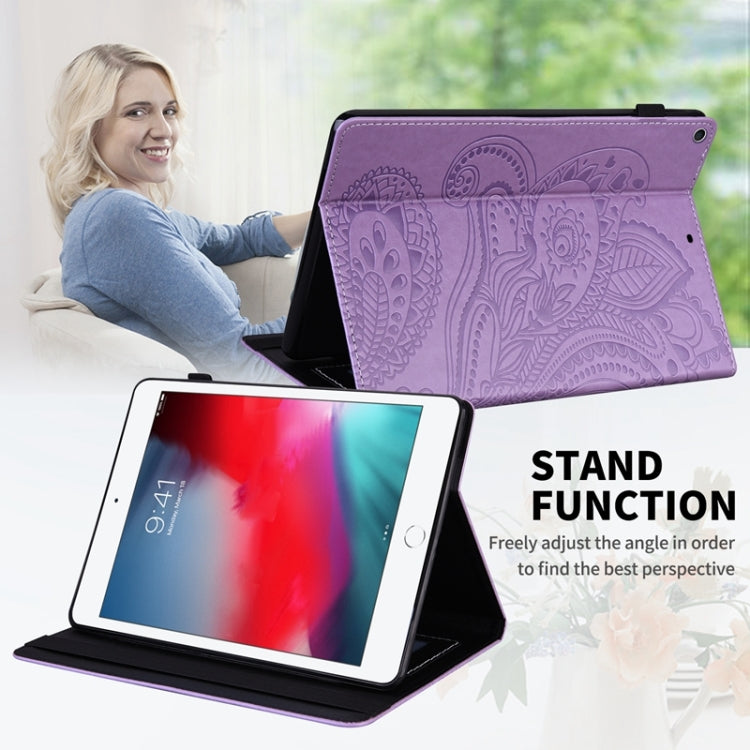 Peacock Tail Embossing Pattern Horizontal Flip Leather Case with Holder & Card Slots & Wallet & Anti Skid Strip & Wake-up / Sleep Function For iPad mini 5 / 4 / 3 / 2 / 1