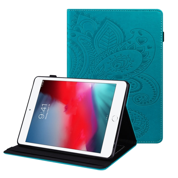 Peacock Tail Embossing Pattern Horizontal Flip Leather Case with Holder & Card Slots & Wallet & Anti Skid Strip & Wake-up / Sleep Function For iPad mini 5 / 4 / 3 / 2 / 1