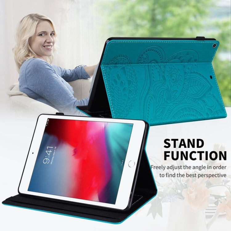 Peacock Tail Embossing Pattern Horizontal Flip Leather Case with Holder & Card Slots & Wallet & Anti Skid Strip & Wake-up / Sleep Function For iPad mini 5 / 4 / 3 / 2 / 1