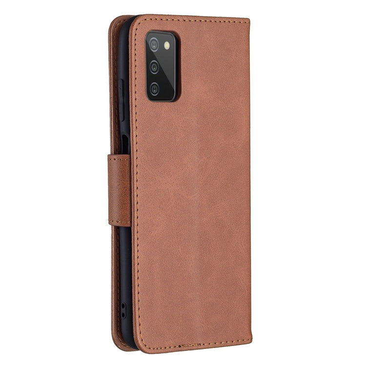 For Samsung Galaxy A03s 164mm Retro Lambskin Texture Pure Color Horizontal Flip PU Leather Case with Holder & Card Slots & Wallet & Lanyard