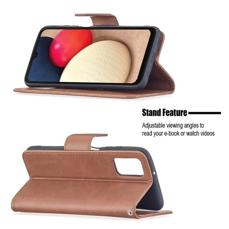 For Samsung Galaxy A03s 164mm Retro Lambskin Texture Pure Color Horizontal Flip PU Leather Case with Holder & Card Slots & Wallet & Lanyard