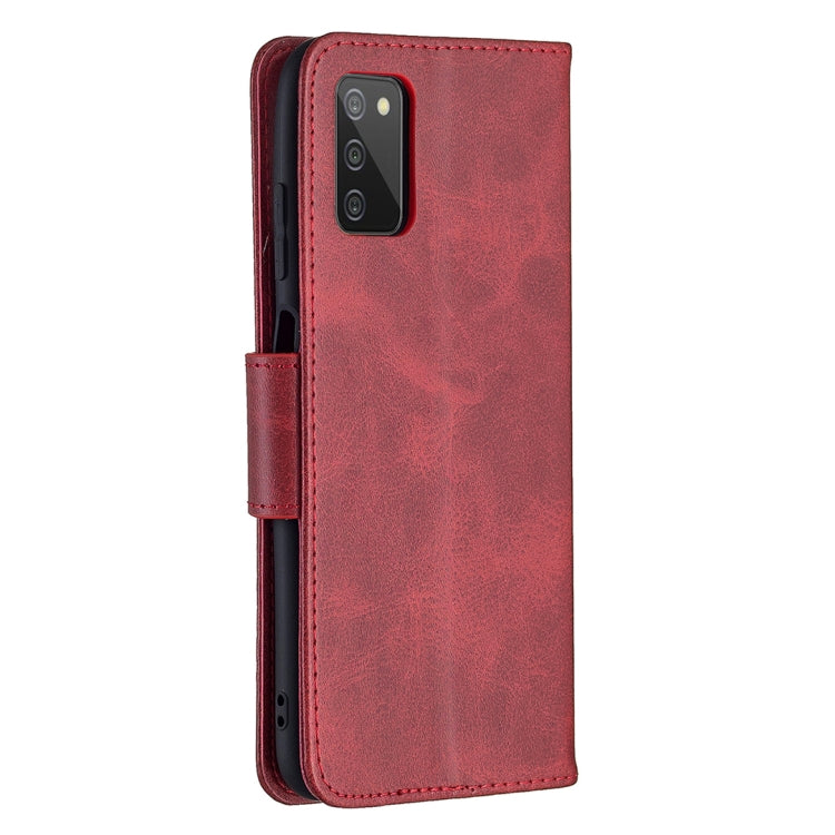 For Samsung Galaxy A03s 164mm Retro Lambskin Texture Pure Color Horizontal Flip PU Leather Case with Holder & Card Slots & Wallet & Lanyard