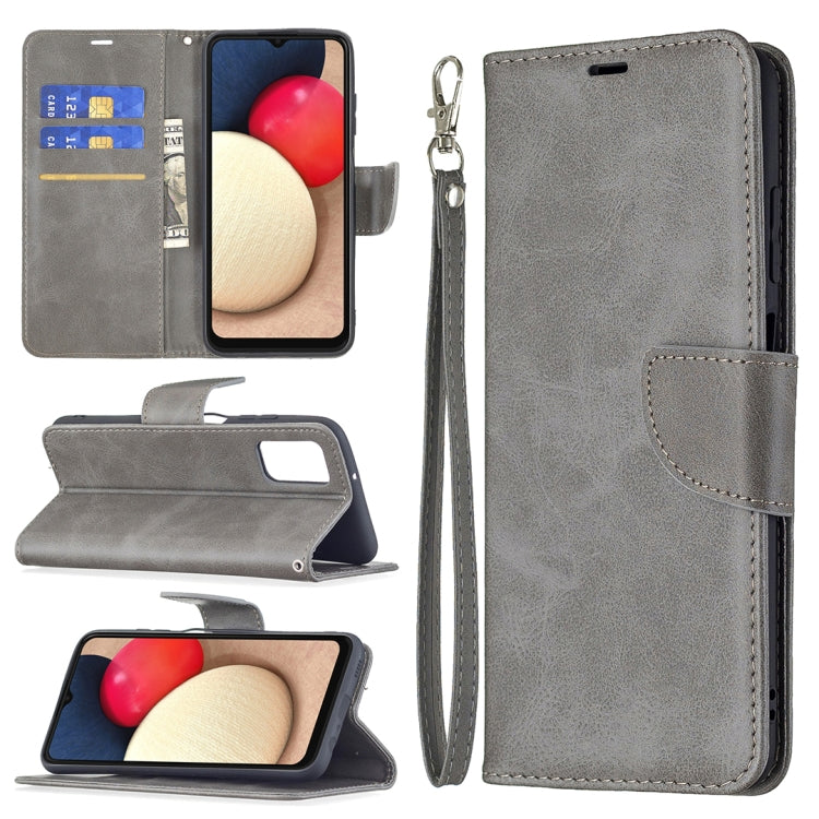 For Samsung Galaxy A03s 164mm Retro Lambskin Texture Pure Color Horizontal Flip PU Leather Case with Holder & Card Slots & Wallet & Lanyard