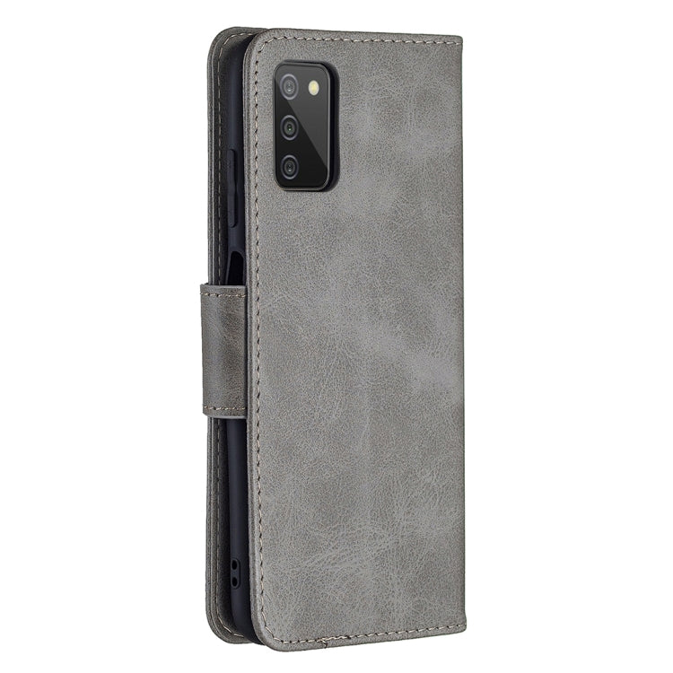 For Samsung Galaxy A03s 164mm Retro Lambskin Texture Pure Color Horizontal Flip PU Leather Case with Holder & Card Slots & Wallet & Lanyard