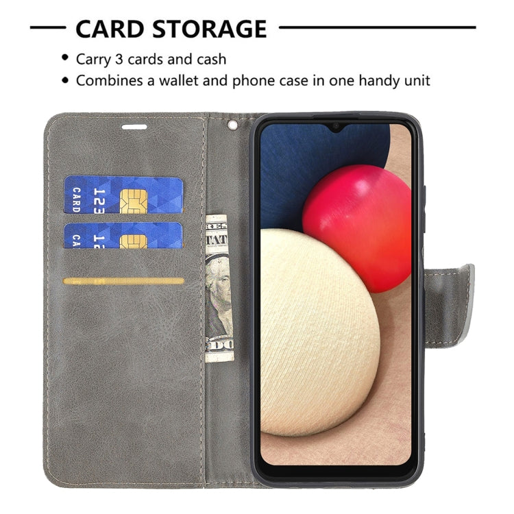 For Samsung Galaxy A03s 164mm Retro Lambskin Texture Pure Color Horizontal Flip PU Leather Case with Holder & Card Slots & Wallet & Lanyard