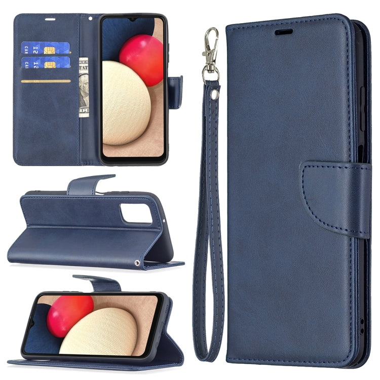 For Samsung Galaxy A03s 164mm Retro Lambskin Texture Pure Color Horizontal Flip PU Leather Case with Holder & Card Slots & Wallet & Lanyard