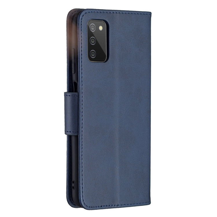 For Samsung Galaxy A03s 164mm Retro Lambskin Texture Pure Color Horizontal Flip PU Leather Case with Holder & Card Slots & Wallet & Lanyard