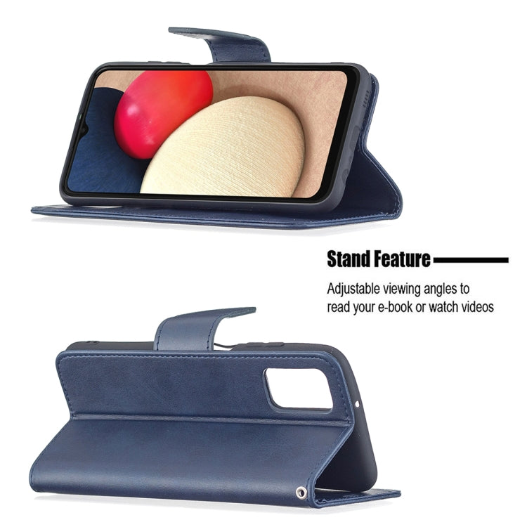 For Samsung Galaxy A03s 164mm Retro Lambskin Texture Pure Color Horizontal Flip PU Leather Case with Holder & Card Slots & Wallet & Lanyard