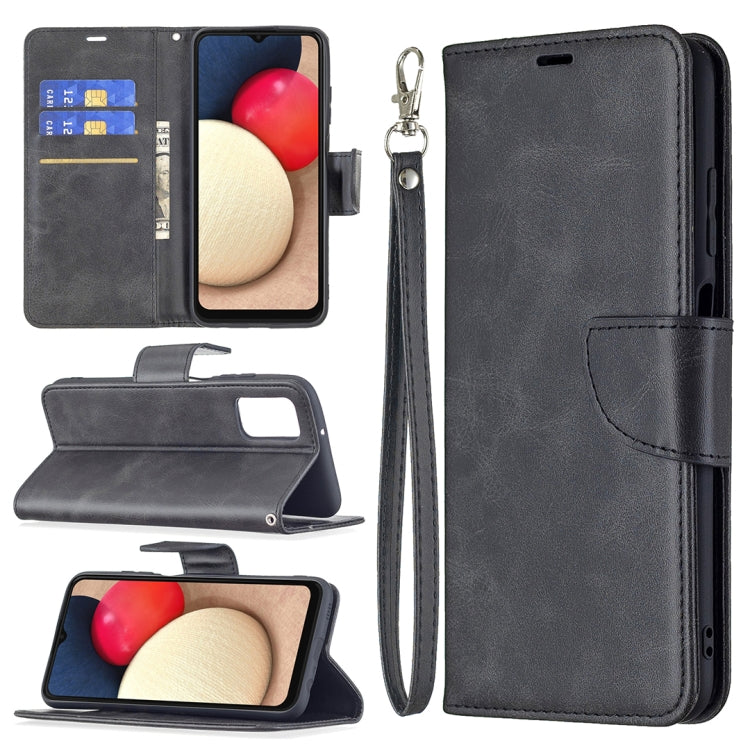 For Samsung Galaxy A03s 164mm Retro Lambskin Texture Pure Color Horizontal Flip PU Leather Case with Holder & Card Slots & Wallet & Lanyard