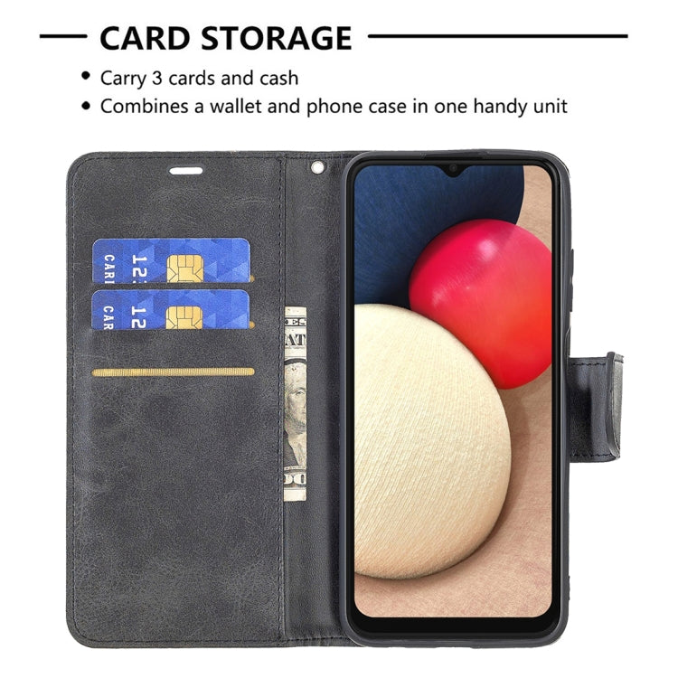 For Samsung Galaxy A03s 164mm Retro Lambskin Texture Pure Color Horizontal Flip PU Leather Case with Holder & Card Slots & Wallet & Lanyard