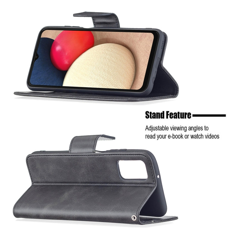 For Samsung Galaxy A03s 164mm Retro Lambskin Texture Pure Color Horizontal Flip PU Leather Case with Holder & Card Slots & Wallet & Lanyard