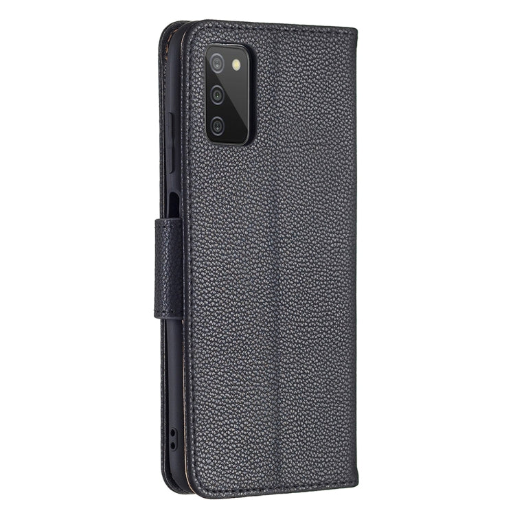 For Samsung Galaxy A03s 164mm Litchi Texture Pure Color Horizontal Flip Leather Case with Holder & Card Slots & Wallet & Lanyard