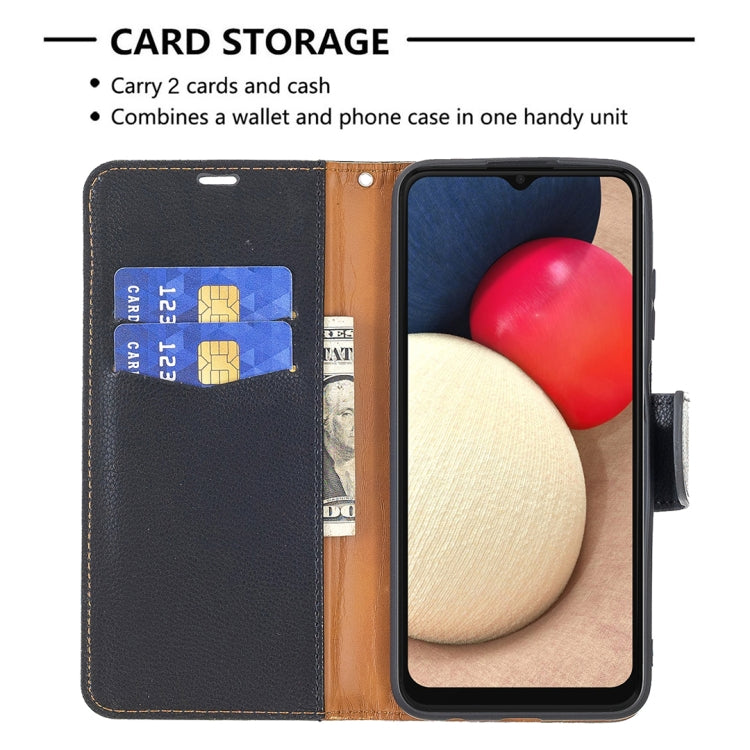 For Samsung Galaxy A03s 164mm Litchi Texture Pure Color Horizontal Flip Leather Case with Holder & Card Slots & Wallet & Lanyard