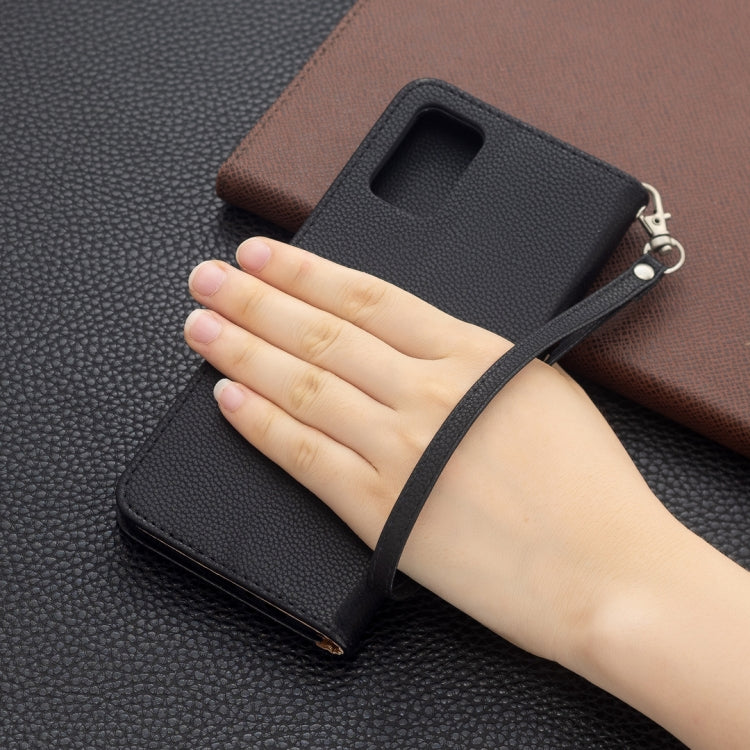 For Samsung Galaxy A03s 164mm Litchi Texture Pure Color Horizontal Flip Leather Case with Holder & Card Slots & Wallet & Lanyard