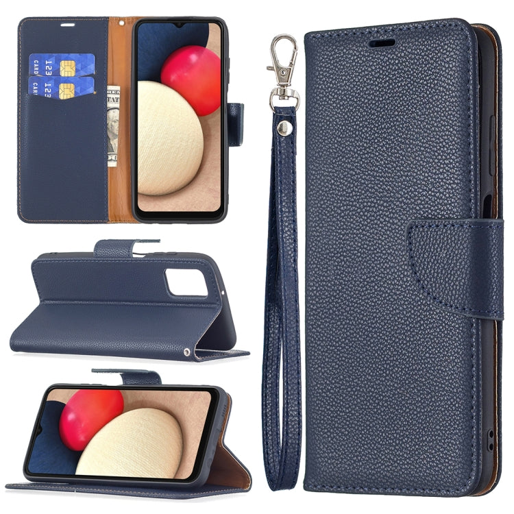 For Samsung Galaxy A03s 164mm Litchi Texture Pure Color Horizontal Flip Leather Case with Holder & Card Slots & Wallet & Lanyard