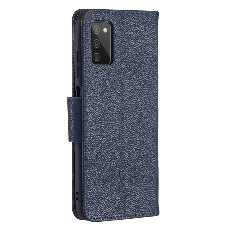 For Samsung Galaxy A03s 164mm Litchi Texture Pure Color Horizontal Flip Leather Case with Holder & Card Slots & Wallet & Lanyard