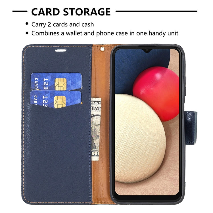 For Samsung Galaxy A03s 164mm Litchi Texture Pure Color Horizontal Flip Leather Case with Holder & Card Slots & Wallet & Lanyard